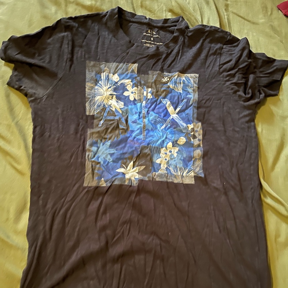 Navy Armani Exchange Logo T shirt